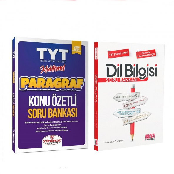 Yönerge TYT Muhtemel Paragraf ve AKM Dil Bilgisi Soru Bankası Seti 2 Kitap ürün görseli 1