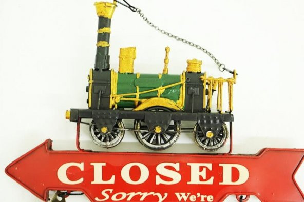 Open Closed Çanlı Kapı Süsü - Resim 4