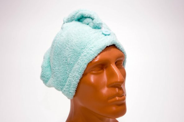Mikrofiber Saç - Baş Havlusu - Açık Turkuaz  Nabaiji Meridyendukkan ürün görseli 1