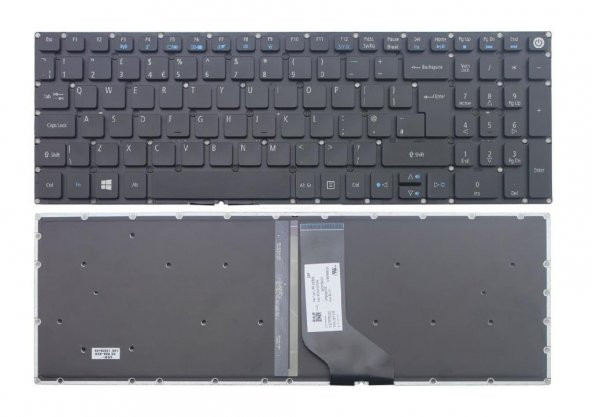 Acer Aspire NX.GEQEY.002 NX.GFTEY.003 Klavyesi (TR) Işıklı ürün görseli 1