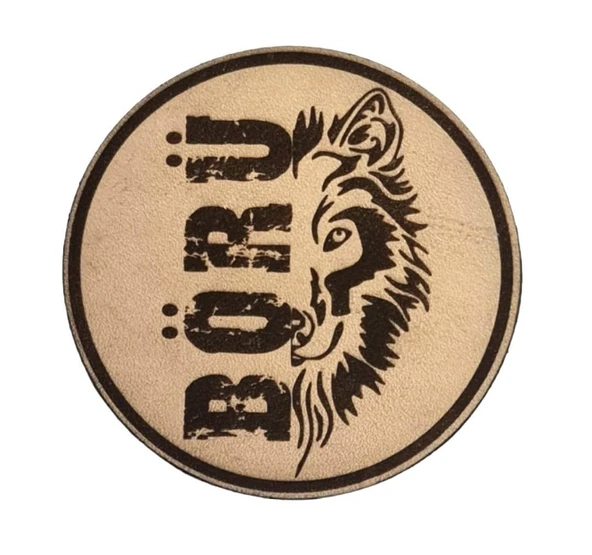 BÖRÜ YAZILI - Deri PEÇ - Arma - Askeri Patch ürün görseli 1