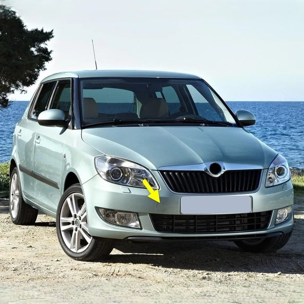 Skoda Fabia 2 Makyajlı 2011-2014 Ön Tampon Çeki Demir Kapağı 5J0807241 ürün görseli 1