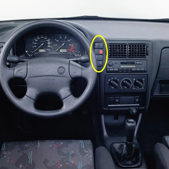 VW Caddy 1996-2003 Torpido Teyp Çerçevesi Kör Kapak 6K0957087A ürün görseli 1