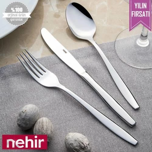 Nehir Sahra Sade 12 Li Yemek Bıçak ürün görseli 1