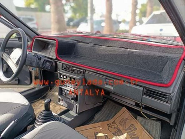TORPİDO HALISI KORUYUCU ÖRTÜ 3D SİYAH KIRMIZI Lada Samara 48 ürün görseli 1