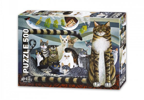 Star Oyun Kedi Ailesi 500 Parça Puzzle ürün görseli 1