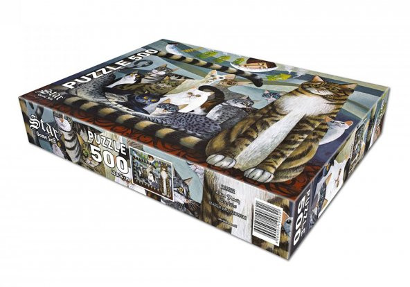 Star Oyun Kedi Ailesi 500 Parça Puzzle - Resim 3