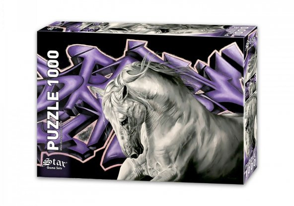 Star Oyun Beyaz At 1000 Parça Puzzle ürün görseli 1