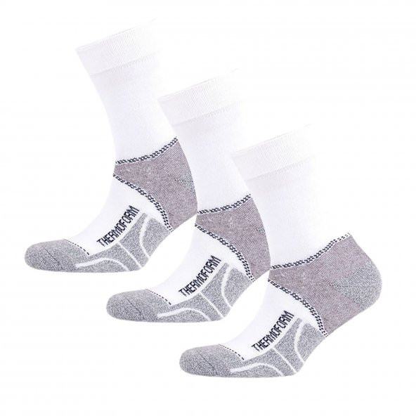 Thermoform Unisex Walking Uzun Çorap Beyaz 3'lü Paket ürün görseli 1
