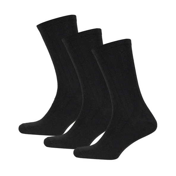 Thermoform Bambu Asker Çorap Siyah 3'lü Paket ürün görseli 1