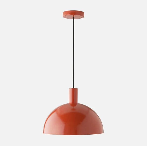 Rsylight Retro Metal Kırmızı Dekoratif Tekli Sarkıt Avize 40 cm ürün görseli 1
