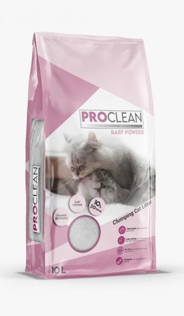 ProClean Bebek Pudralı Kalın Taneli Kedi Kumu 10 Lt ürün görseli 1