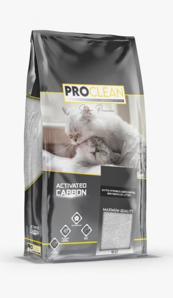 ProClean Aktif Karbonlu İnce Taneli Topaklanan Kedi Kumu 10 Lt ürün görseli 1