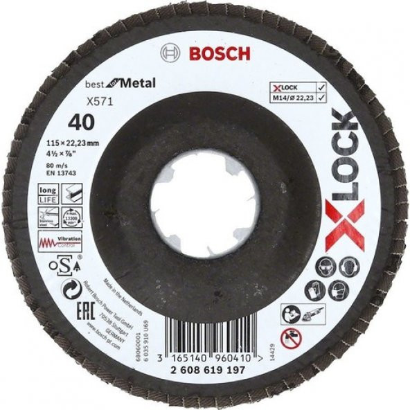 Bosch X-Lock 115 MM Zımpara 40 Kum ürün görseli 1