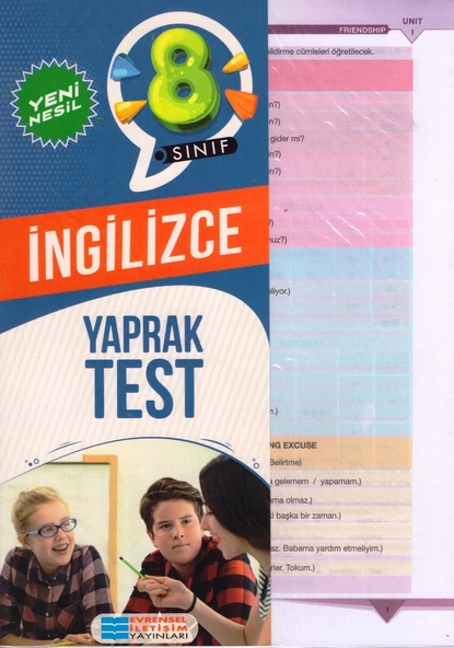 EVRENSEL 8.SINIF İNGİLİZCE YAPRAK TEST ürün görseli 1