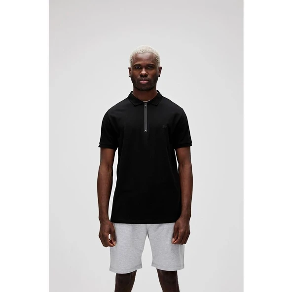 Bad Bear Erkek Siyah Polo Tshirt 21.01.07.010-Siyah ürün görseli 1