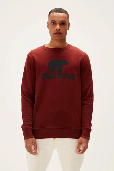 Bad Bear Logo Crewneck Woody 22.02.12.007-C122 ürün görseli 1