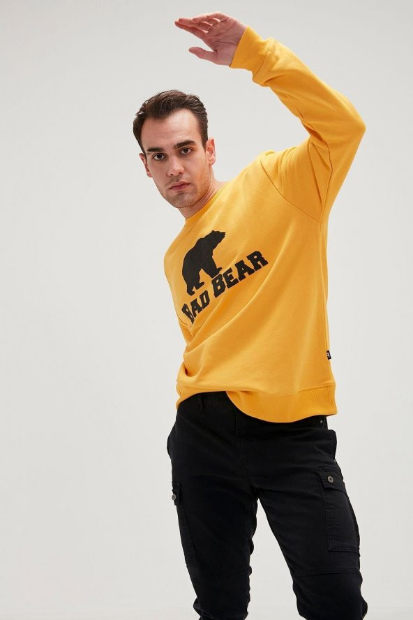 Bad Bear Crewneck Erkek Sweatshirt 20.02.12.011mustard 20.02.12.011-C25 ürün görseli 1