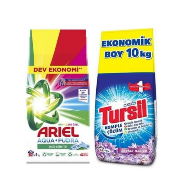 ARİEL RENKLİLER İÇİN 9 KG & TURSİL MATİK 10 KG ürün görseli 1