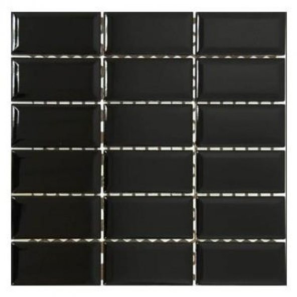 Vitra 5x10 Metro Tiles Mozaik Siyah Parlak Mozaik Duvar Karosu K52359380001VTE0 ürün görseli 1