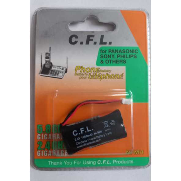C.F.L 2.4 Volt 1100 mAh Telsiz Telefon Pili, ürün görseli 1