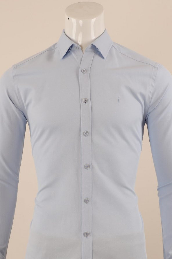 Uzun Kol Slim Fit Desenli Gömlek - Resim 11