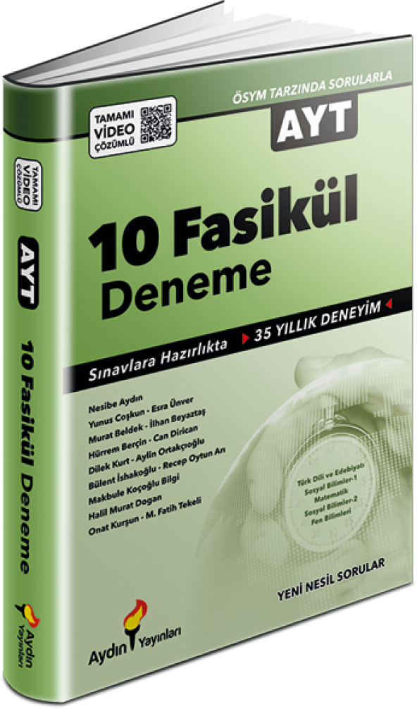 YKS AYT 10 Fasikül Deneme Aydın Yayınları ürün görseli 1