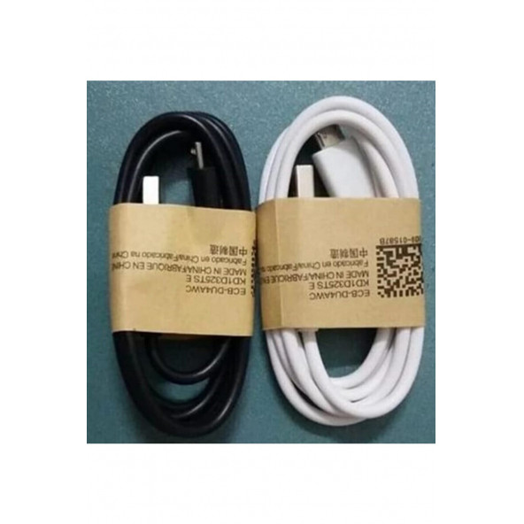 Micro Usb Hızlı Şarj Ve Data Kablosu- Beyaz Siyah - 2 Adet- 1 Metre ürün görseli 1