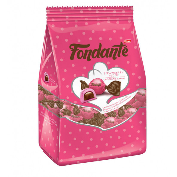Fondante Çilekli Fudge Çikolata Kremalı 1000 Gr. (1 Poşet) ürün görseli 1