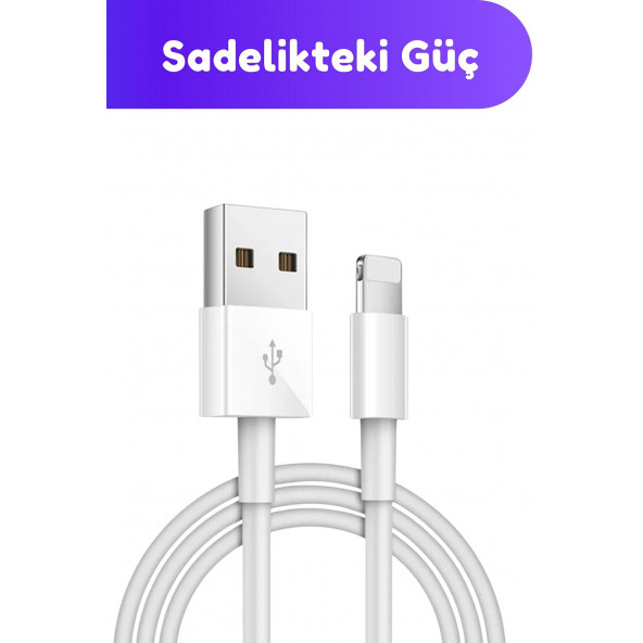 Apple Iphone Uyumlu Usb Hızlı Şarj Ve Data Kablosu-beyaz-1 Metre ürün görseli 1