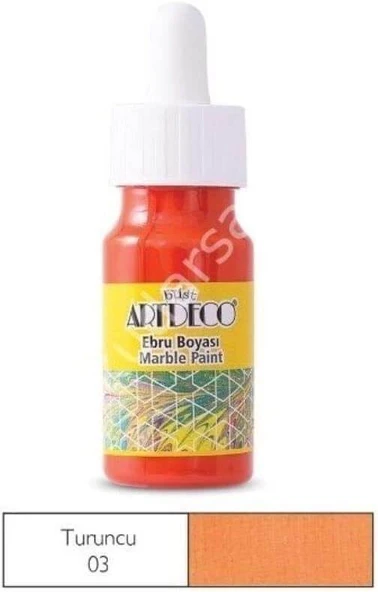 Artdeco Damlalıklı Ebru Boyası 30ml Turuncu / 16B03 ürün görseli 1