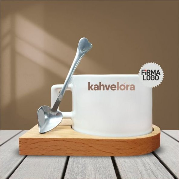 Firmaya Özel Logo Baskılı Kahve Fincanı-010 ürün görseli 1
