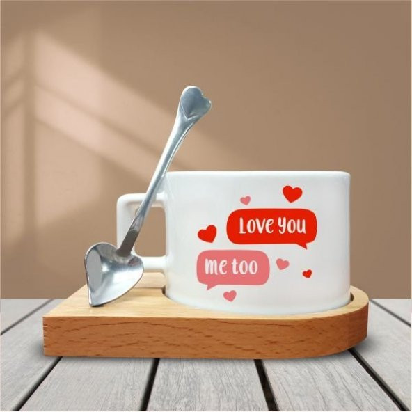 Love Temalı Kahve Fincanı-003 ürün görseli 1