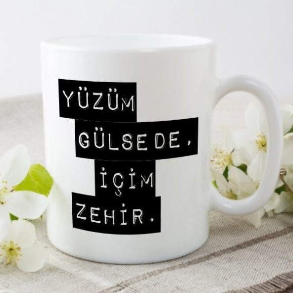 Duvar Yazısı Baskılı Kupa Bardak-13 ürün görseli 1