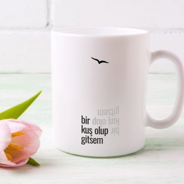 Duvar Yazısı Baskılı Kupa Bardak-02 ürün görseli 1