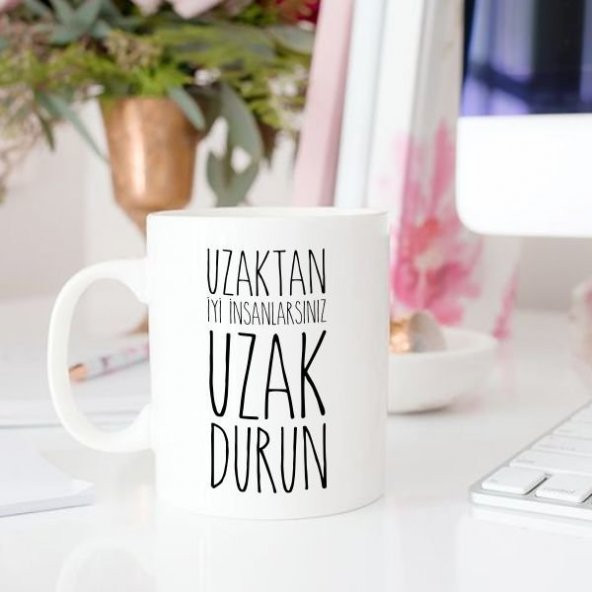 Duvar Yazısı Baskılı Kupa Bardak-04 ürün görseli 1