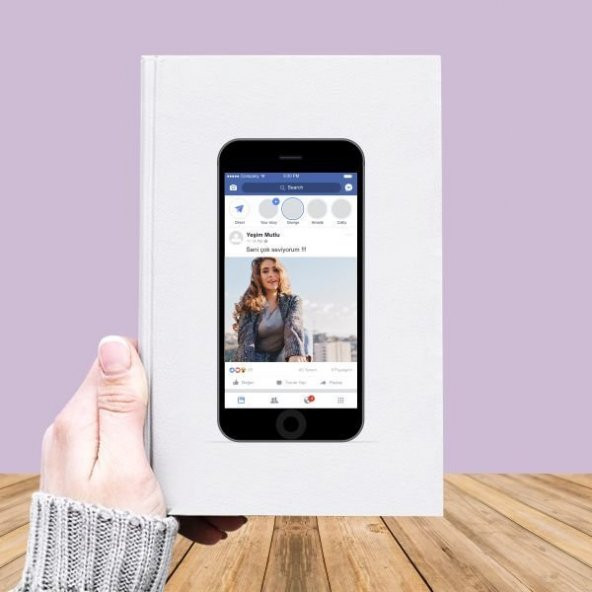 Fotoğraf Baskılı Facebook Temalı Deri Kaplı Defter-029 ürün görseli 1