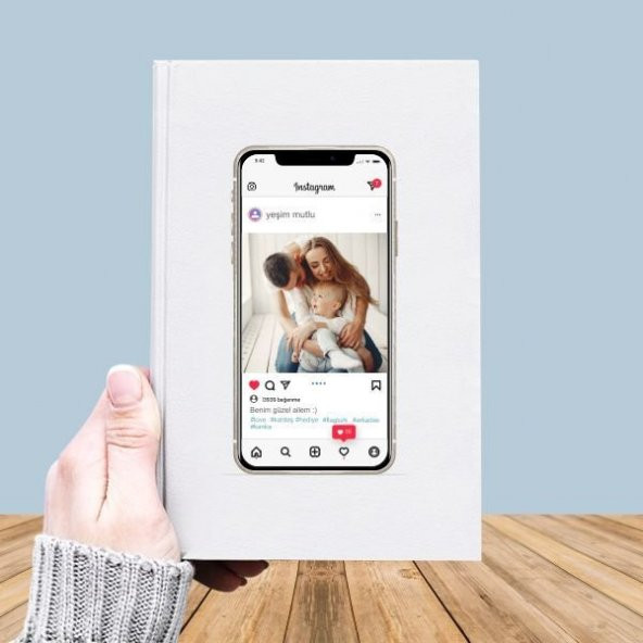 Fotoğraf Baskılı İnstagram Temalı Deri Kaplı Defter-027 ürün görseli 1