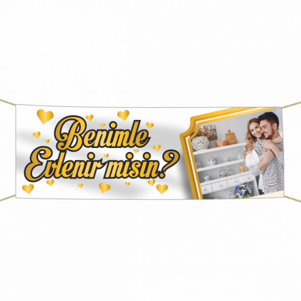 Evlilik Teklifi Kumaş Pankart -10- ürün görseli 1