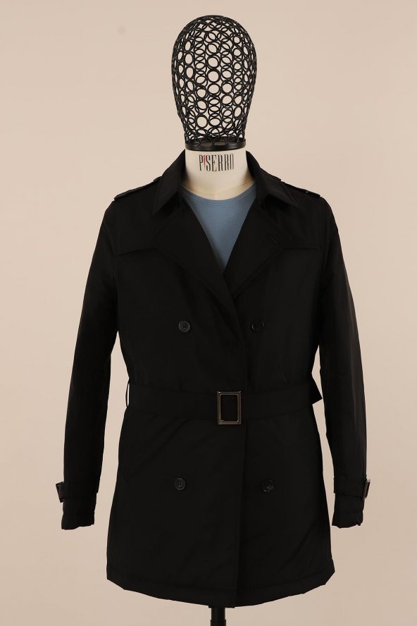 Erkek Slim Fit Trençkot - Resim 2