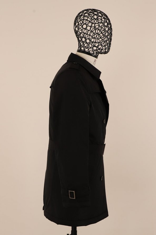Erkek Slim Fit Trençkot - Resim 6
