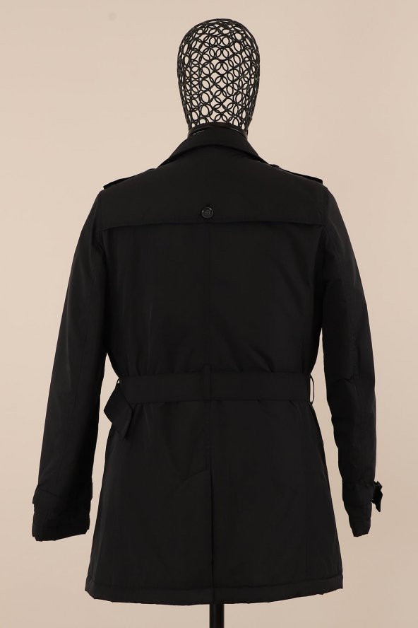 Erkek Slim Fit Trençkot - Resim 10