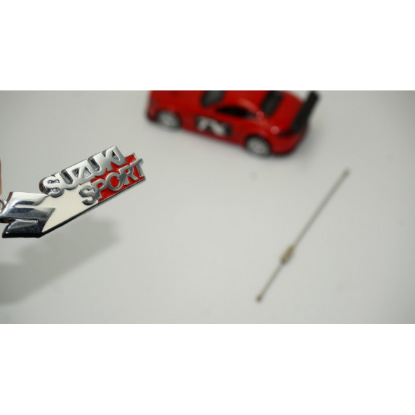 Suzuki Sport Logo Krom Metal Çift Yön Halat Anahtarlık ürün görseli 1