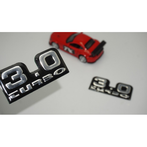 3.0 Turbo Logo Yan Çamurluk 3M Metal Logo Amblem Seti ürün görseli 1