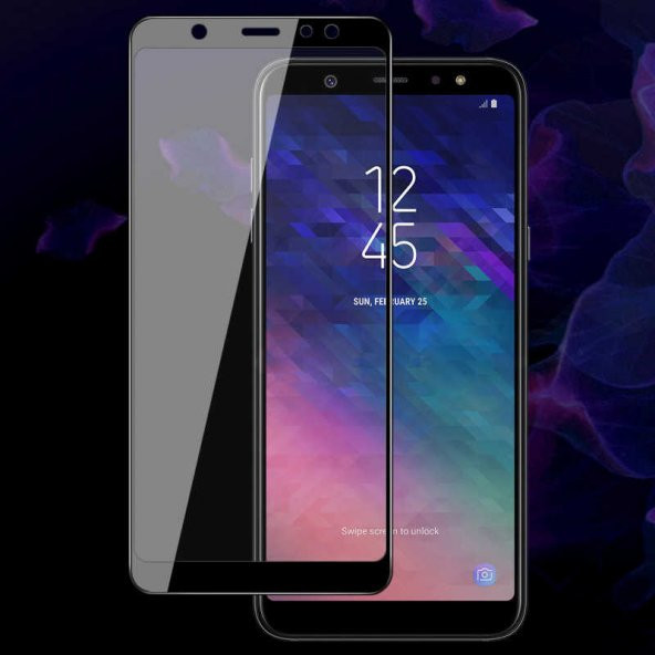 Samsung Galaxy A6 Plus 2018 Zore Kenarları Kırılmaya Dayanıklı Cam Ekran Koruyucu ürün görseli 1