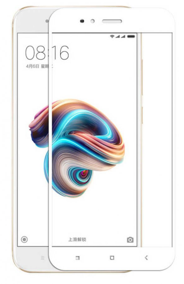 Xiaomi Mi A1 Zore Kenarları Kırılmaya Dayanıklı Cam Ekran Koruyucu ürün görseli 1