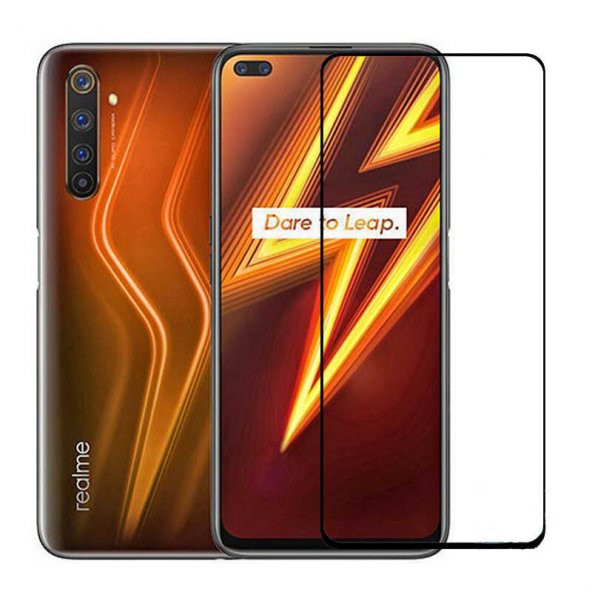 Realme 6 Pro Zore Kenarları Kırılmaya Dayanıklı Cam Ekran Koruyucu ürün görseli 1