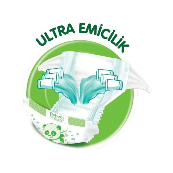 Bebem Natural Bebek Bezi Ultra Fırsat Paketi 4 Beden 90x2 180 Adet ürün görseli 1