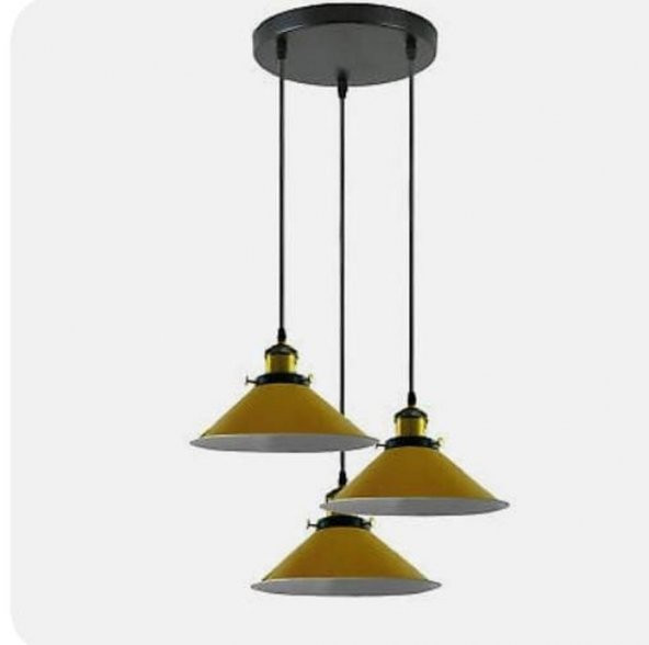 mylights modern spor  üçlü metal sarkıt avize sarı başlıklı ürün görseli 1