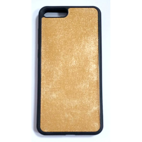 Huawei Y6 2018 Kumaş Lüks Kalın Slikon Kılıf Gold ürün görseli 1